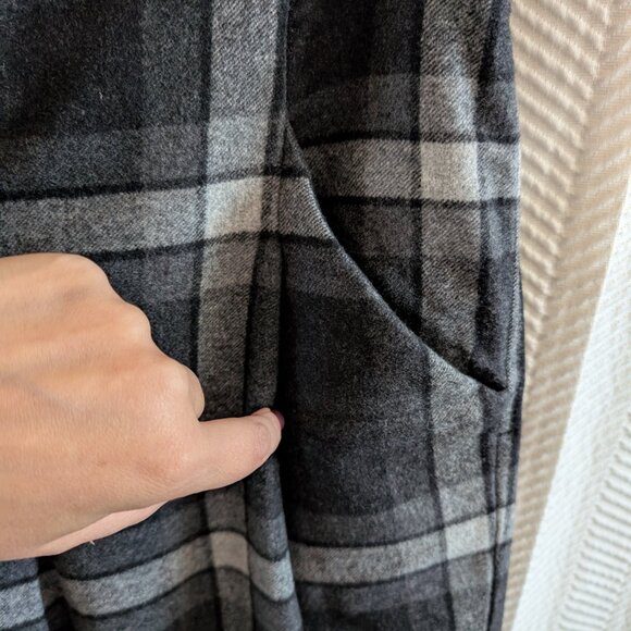 Aritzia Wilfred Wool Cashmere blend Grey Chambery Check Pant Plaid Size 4 - Picture 8 of 11